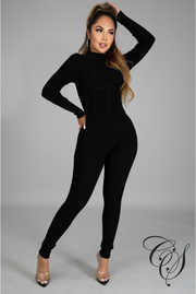 Myla Long Sleeves Open Back Jumpsuit