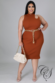 Nalani High Neck One Shoulder Bodycon Dress