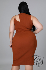Nalani High Neck One Shoulder Bodycon Dress