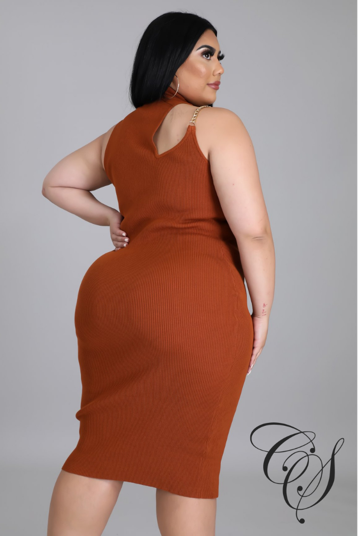 Nalani High Neck One Shoulder Bodycon Dress