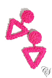 Neon Triangular Drop Earrings, earrings - Designs By Cece Symoné