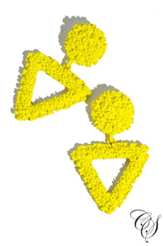Neon Triangular Drop Earrings, earrings - Designs By Cece Symoné