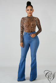 Norah Leopard Bodysuit, Bodysuit - Designs By Cece Symoné