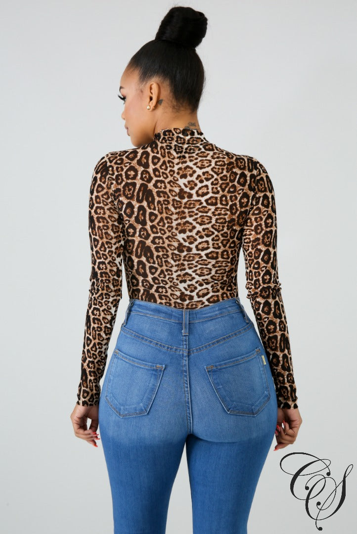 Norah Leopard Bodysuit, Bodysuit - Designs By Cece Symoné