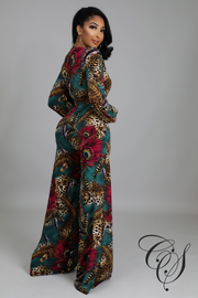 Nova Mix Animal Print Jumpsuit