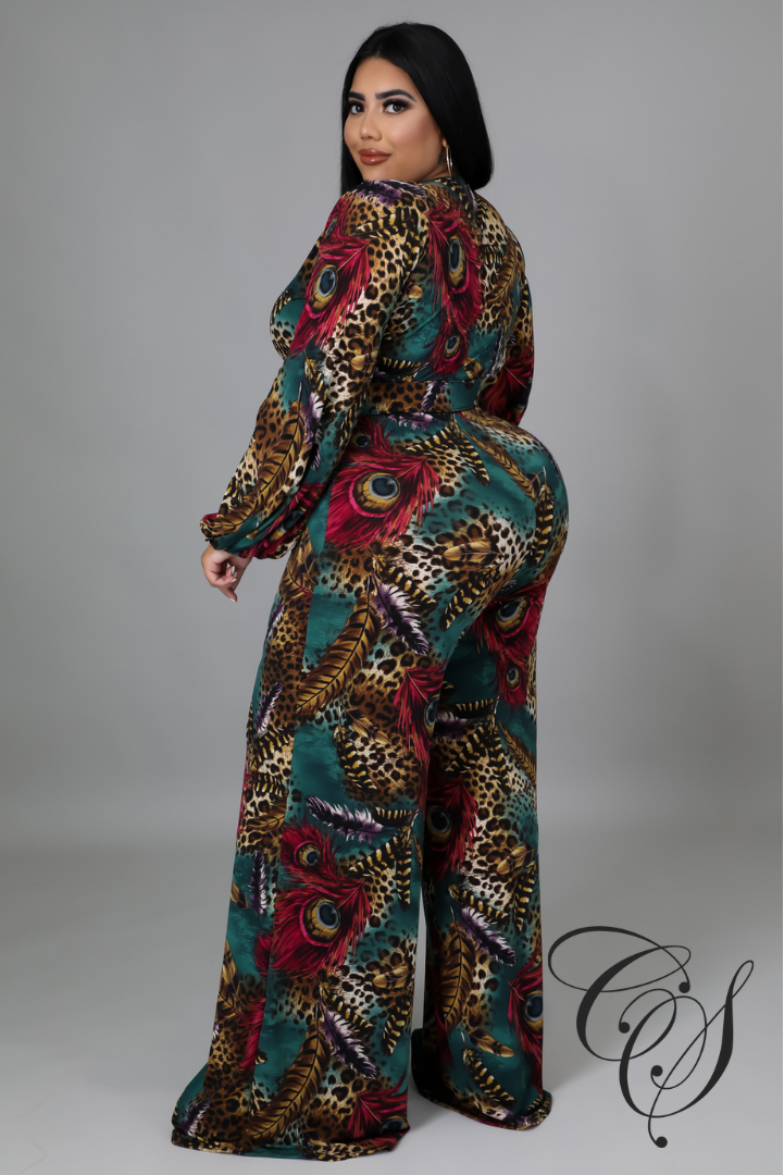 Nova Mix Animal Print Jumpsuit