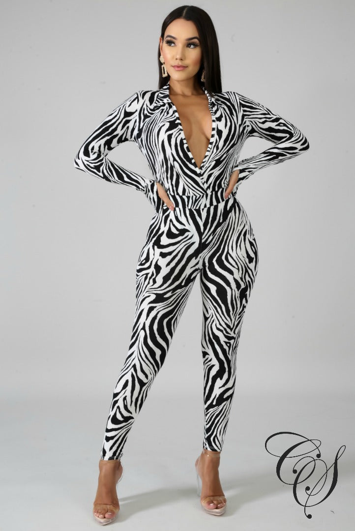 Paige Fierce Stripes Bodysuit Set, Set - Designs By Cece Symoné