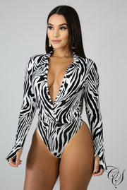 Paige Fierce Stripes Bodysuit Set, Set - Designs By Cece Symoné