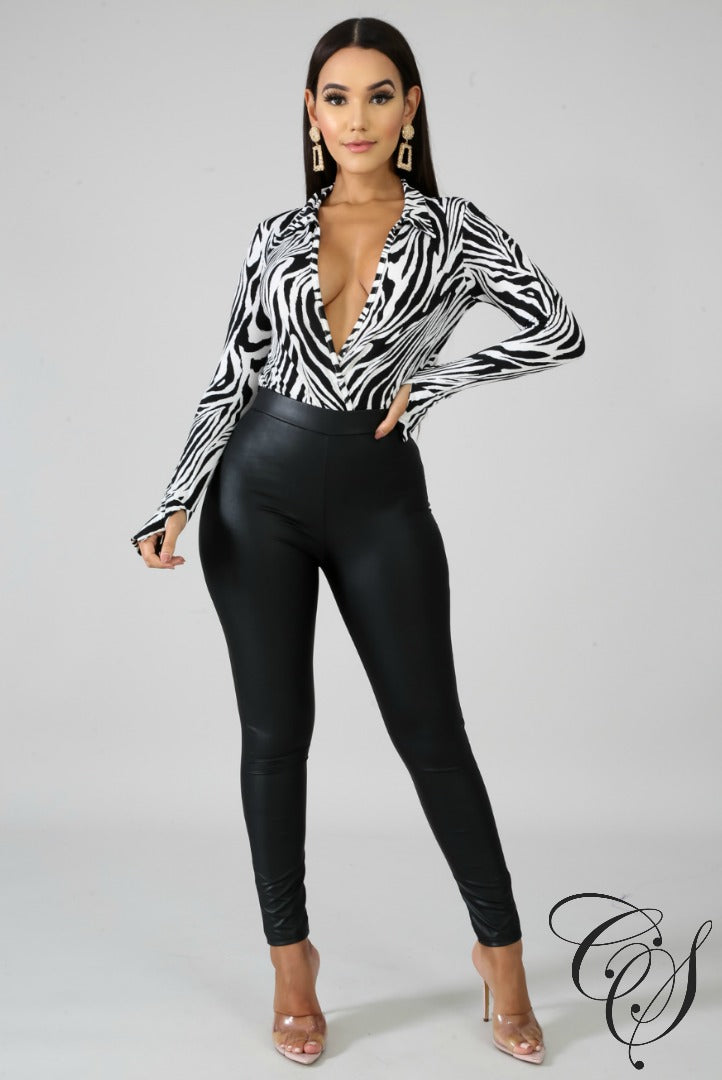 Paige Fierce Stripes Bodysuit Set, Set - Designs By Cece Symoné