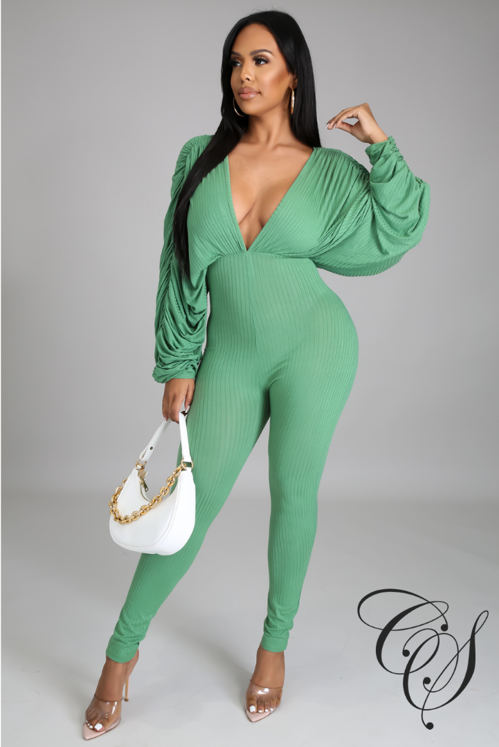 Patrice Deep V-Neck Jumpsuit