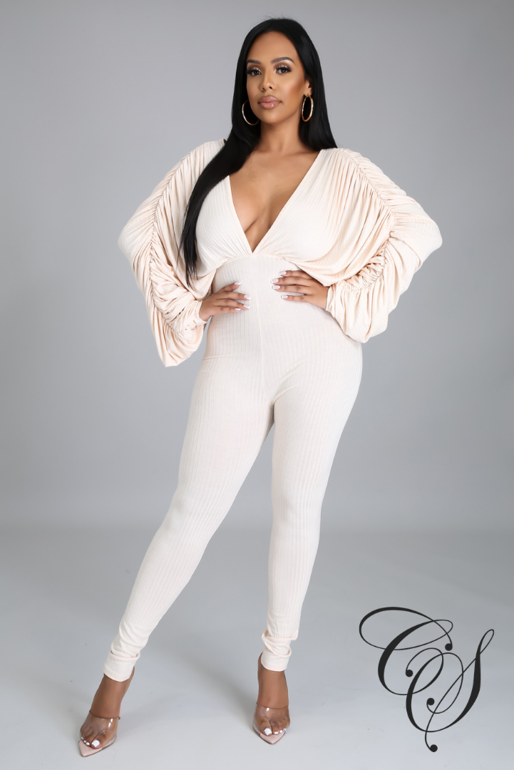 Patrice Deep V-Neck Jumpsuit