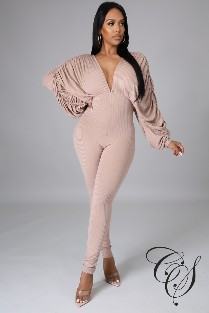 Patrice Deep V-Neck Jumpsuit