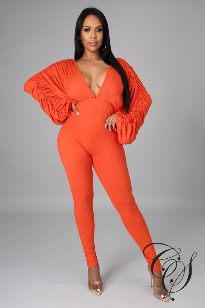 Patrice Deep V-Neck Jumpsuit