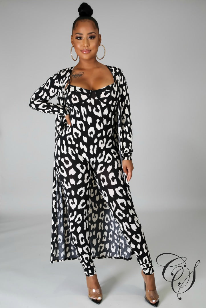 Patti Animal Print Jumpsuit Set