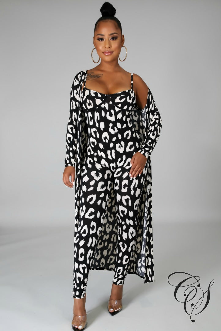 Patti Animal Print Jumpsuit Set