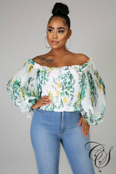 Peyton Pleated Meadow Top,  - Designs By Cece Symoné