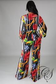 Rebecca Tropical Print Jumpsuit