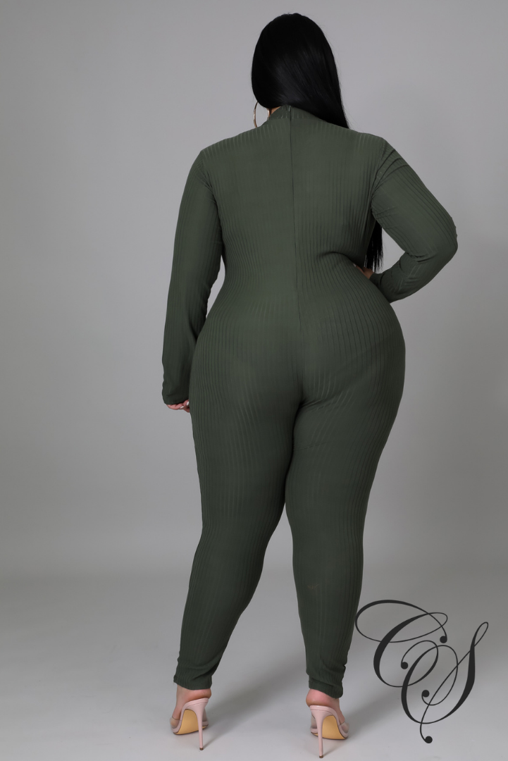 Renata Ribbed Knit Jumpsuit