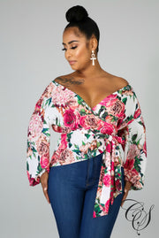 Rosy Wrap Top, Top - Designs By Cece Symoné