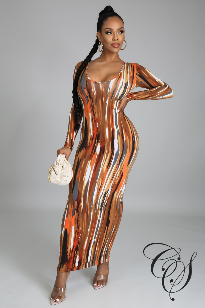 Rowland Multi Abstract Print Bodycon Dress
