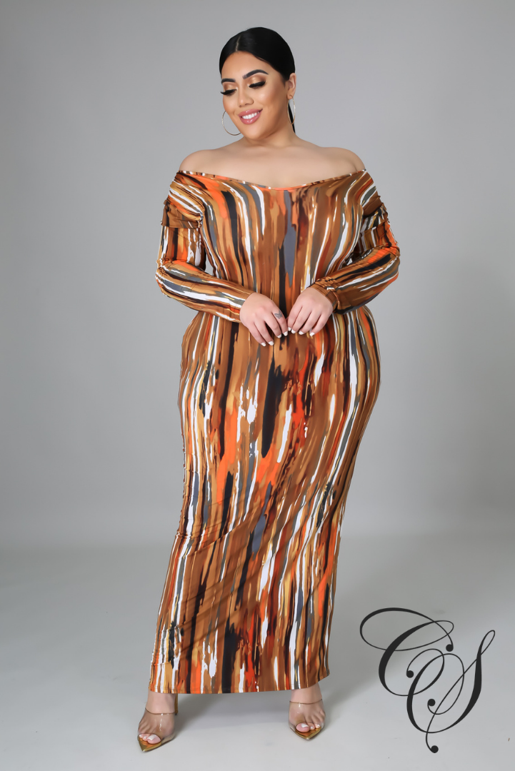 Rowland Multi Abstract Print Bodycon Dress