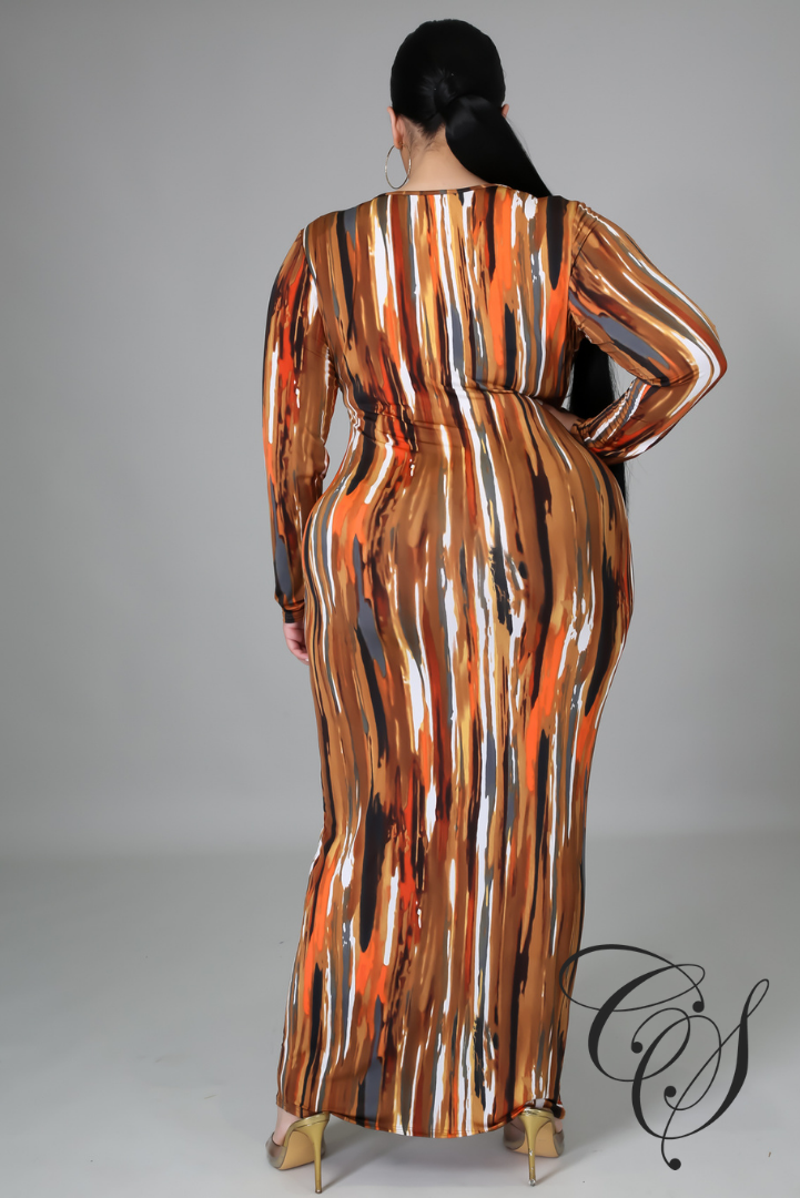 Rowland Multi Abstract Print Bodycon Dress