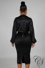 Roxie Satin Skirt Set