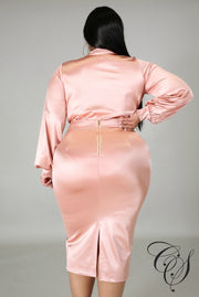 Roxie Satin Skirt Set