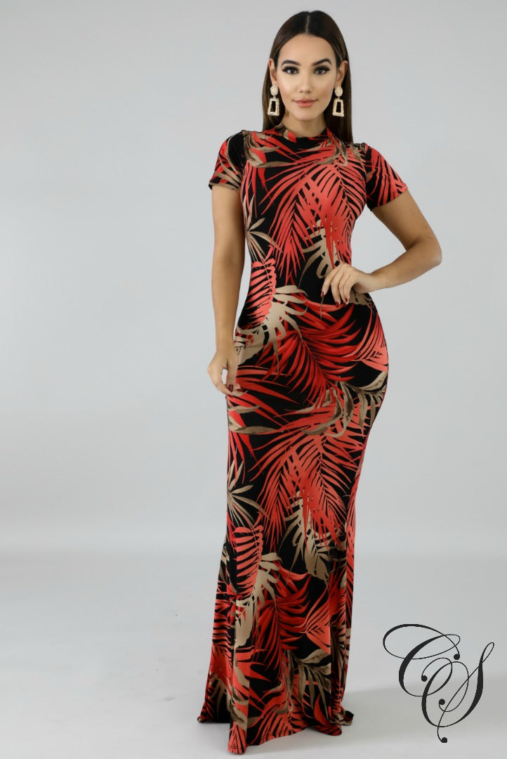 Ryan Fire Palms Mermaid Dress, Dresses - Designs By Cece Symoné