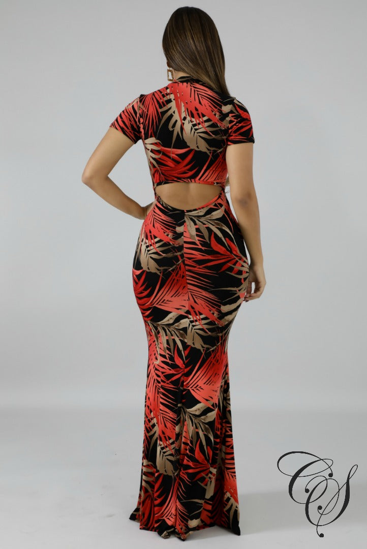 Ryan Fire Palms Mermaid Dress, Dresses - Designs By Cece Symoné