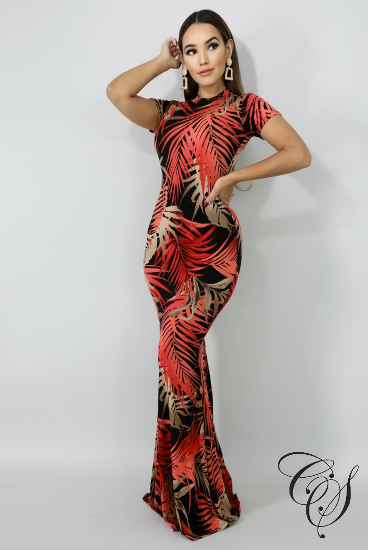 Ryan Fire Palms Mermaid Dress, Dresses - Designs By Cece Symoné