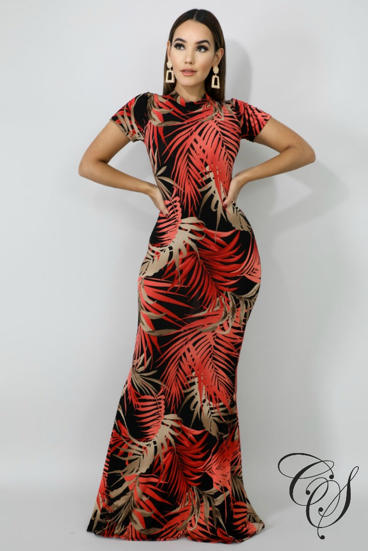 Ryan Fire Palms Mermaid Dress, Dresses - Designs By Cece Symoné