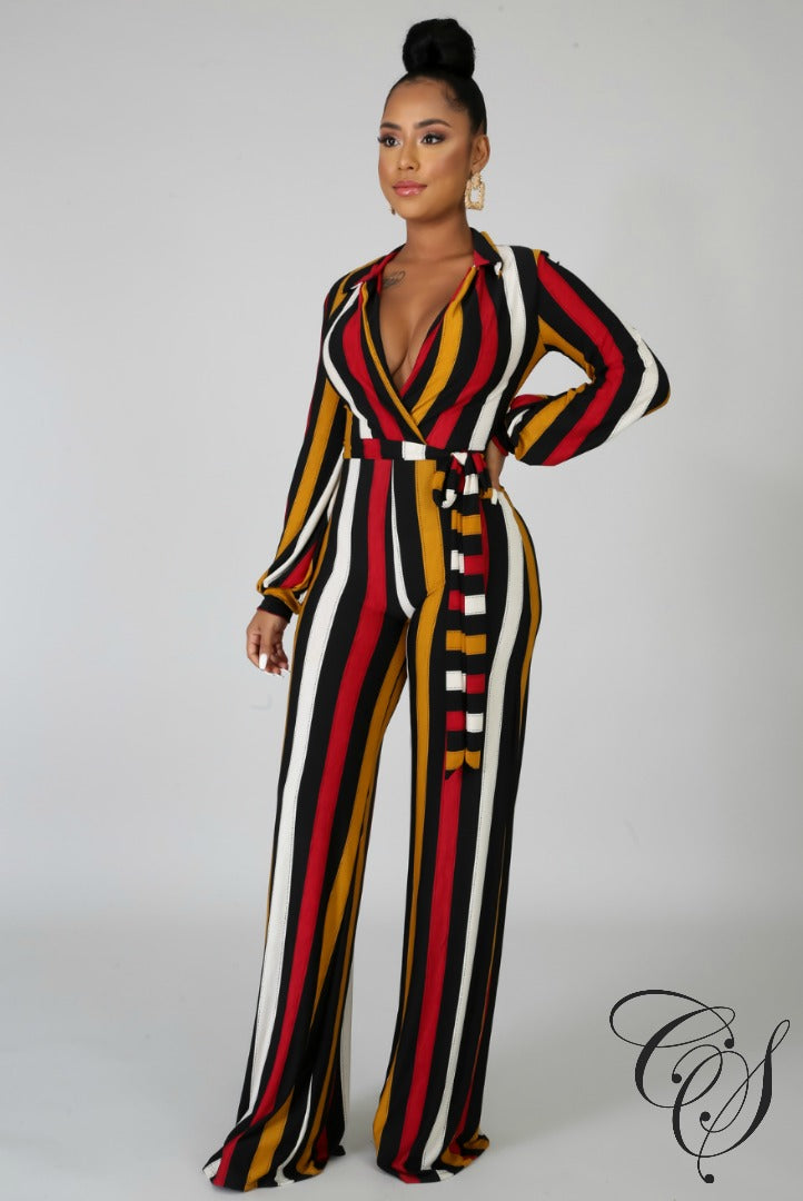Samara Striped Jumpsuit, Jumpsuit - Designs By Cece Symoné