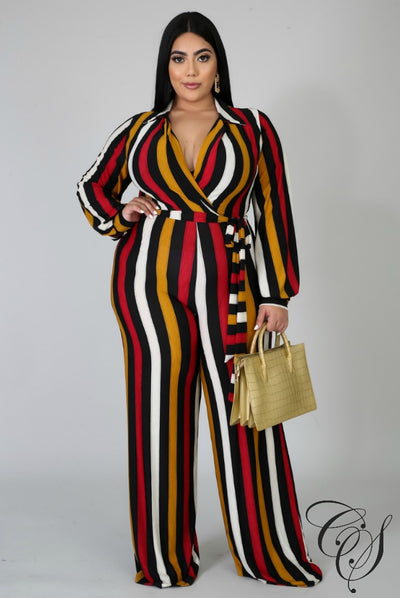Samara Striped Jumpsuit, Jumpsuit - Designs By Cece Symoné