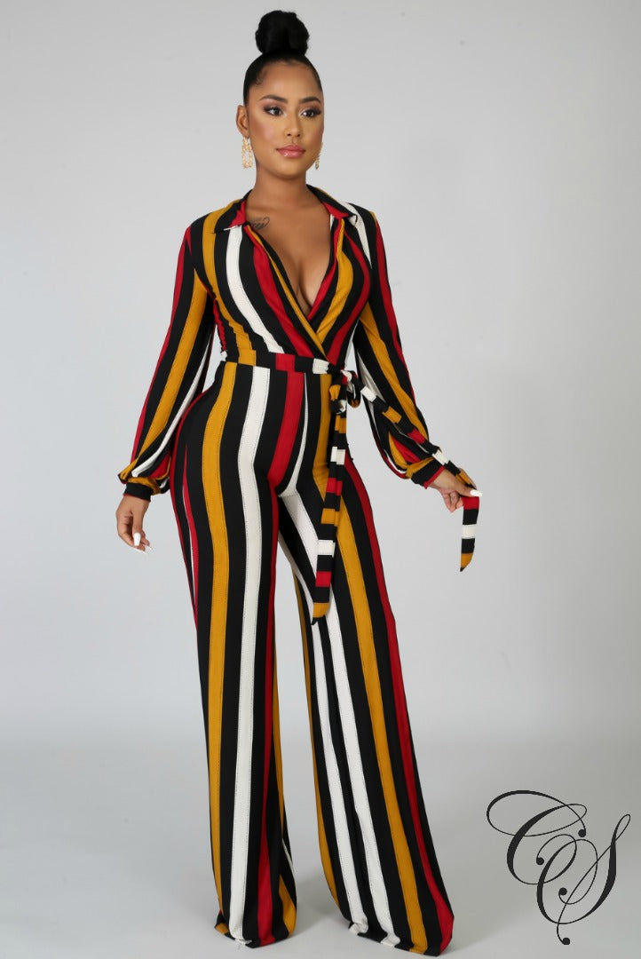 Samara Striped Jumpsuit, Jumpsuit - Designs By Cece Symoné