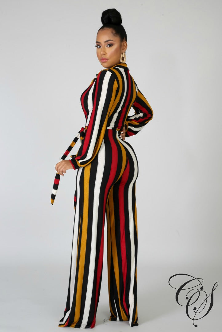 Samara Striped Jumpsuit, Jumpsuit - Designs By Cece Symoné