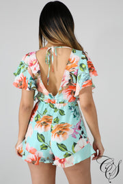 Sammy Flower Romper, Romper - Designs By Cece Symoné