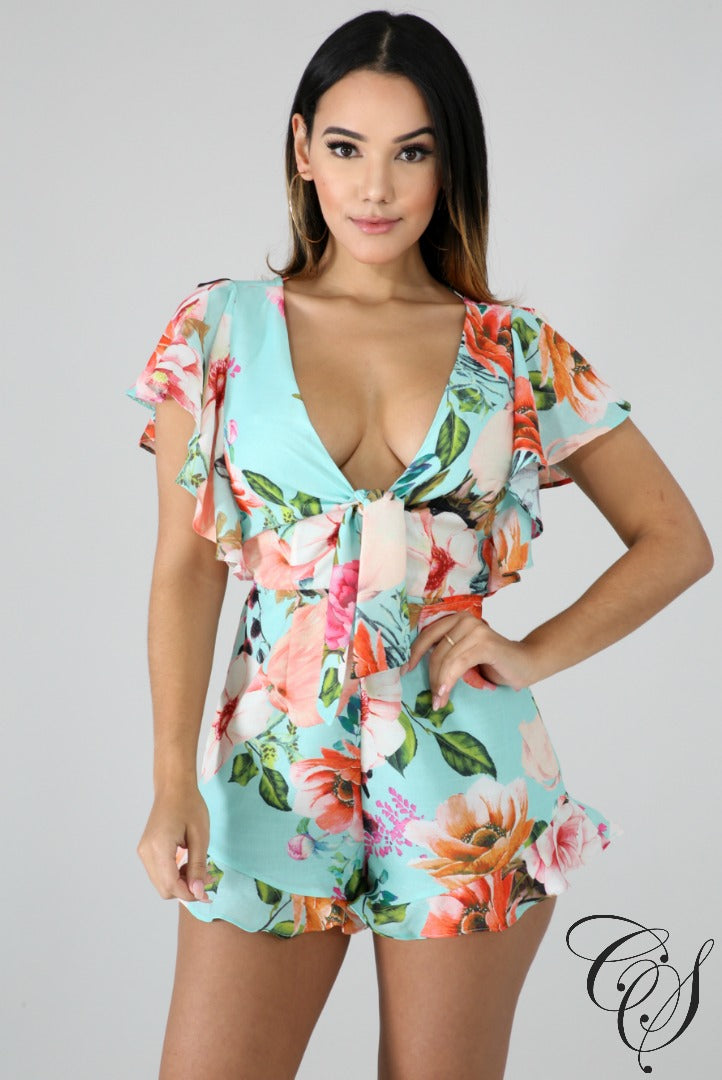 Sammy Flower Romper, Romper - Designs By Cece Symoné