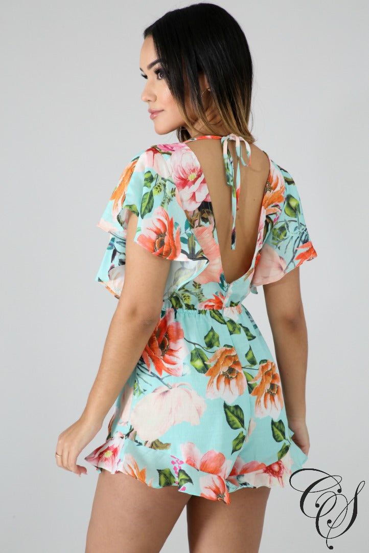 Sammy Flower Romper, Romper - Designs By Cece Symoné