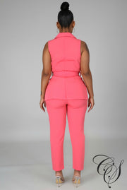 Sarah Sleeveless Business Pant Set