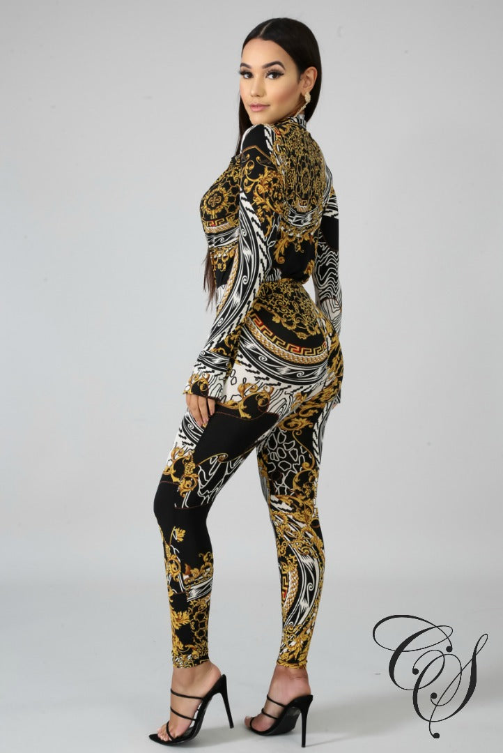 Shera Medallion Fierce Bodysuit Set, Set - Designs By Cece Symoné