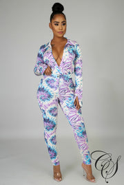 Steph Splash Bodysuit Set, Set - Designs By Cece Symoné