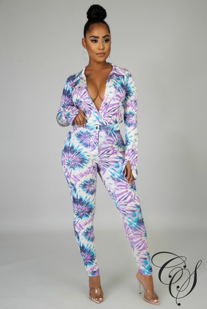 Steph Splash Bodysuit Set, Set - Designs By Cece Symoné
