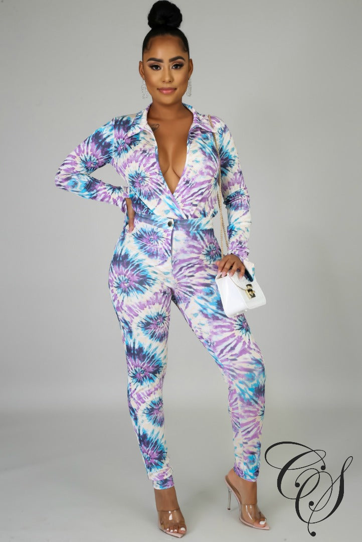 Steph Splash Bodysuit Set, Set - Designs By Cece Symoné