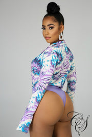 Steph Splash Bodysuit Set, Set - Designs By Cece Symoné