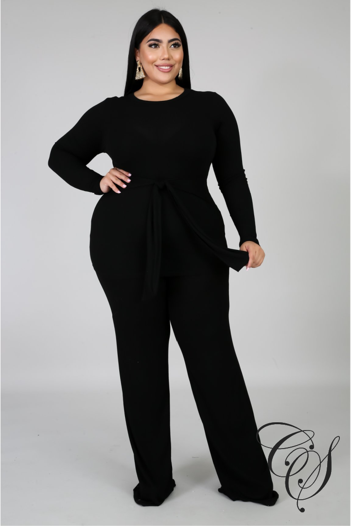 Suzanna Knit Palazzo Tie Set