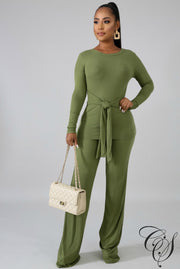 Suzanna Knit Palazzo Tie Set, Set - Designs By Cece Symoné