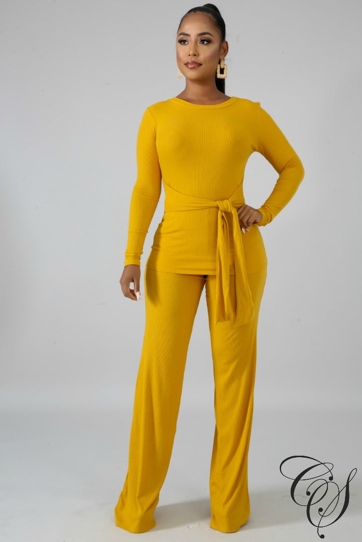 Suzanna Knit Palazzo Tie Set, Set - Designs By Cece Symoné