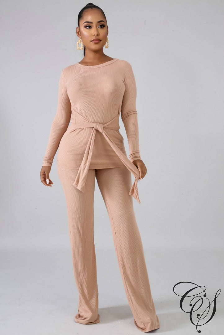 Suzanna Knit Palazzo Tie Set, Set - Designs By Cece Symoné