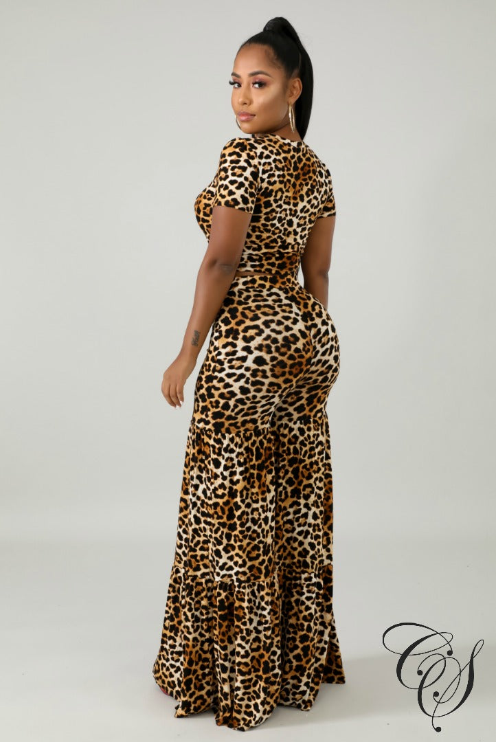 Tasha Cheetah Palazzo Pants Set, Dresses - Designs By Cece Symoné